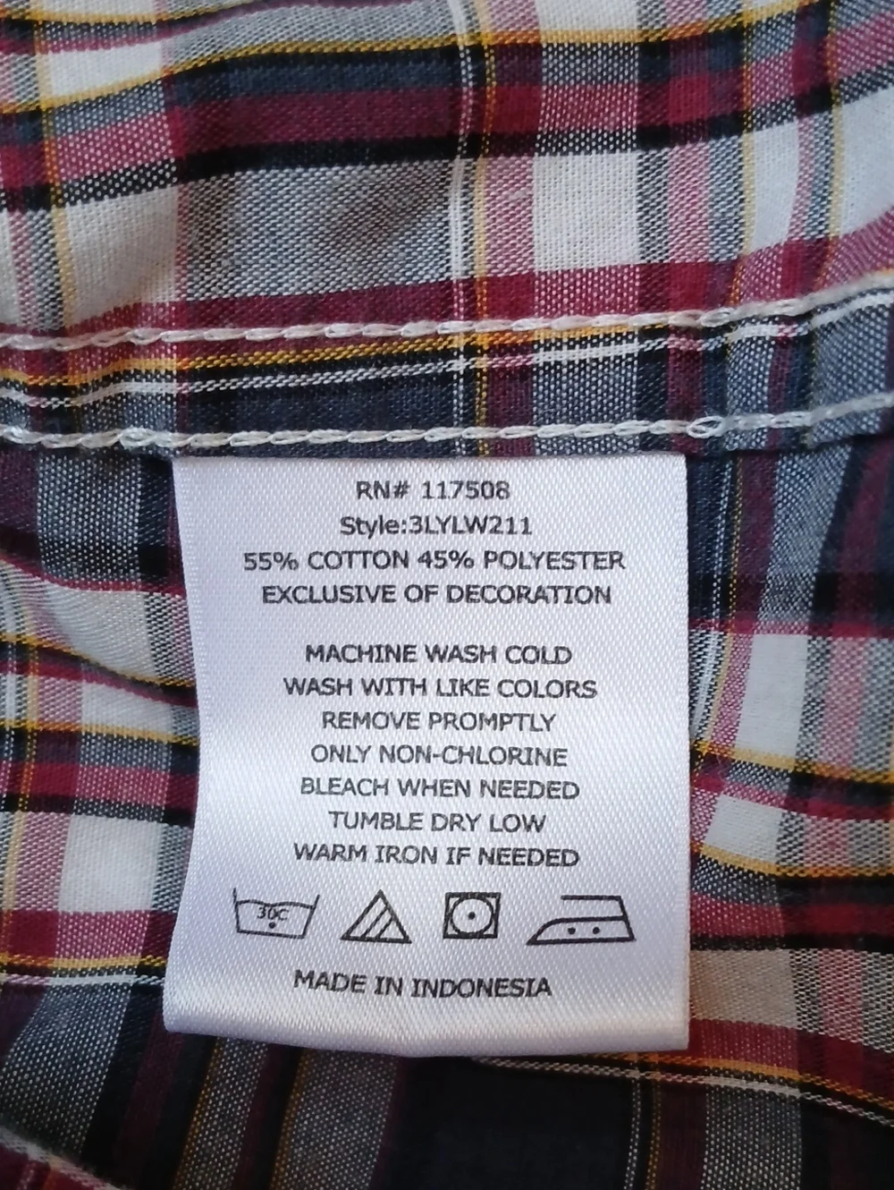 Levi’s Western Pearl‎ Snap Long Sleeve Red White Blue Shirt Size XL